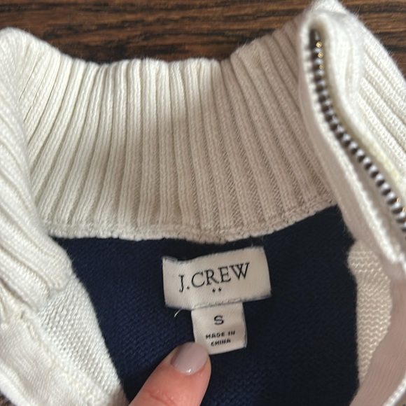 J. Crew Factory Spring 1/4 Zip Sweater - Picture 3 of 5